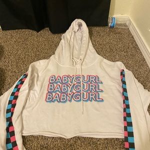 “Babygirl” crop hoodie